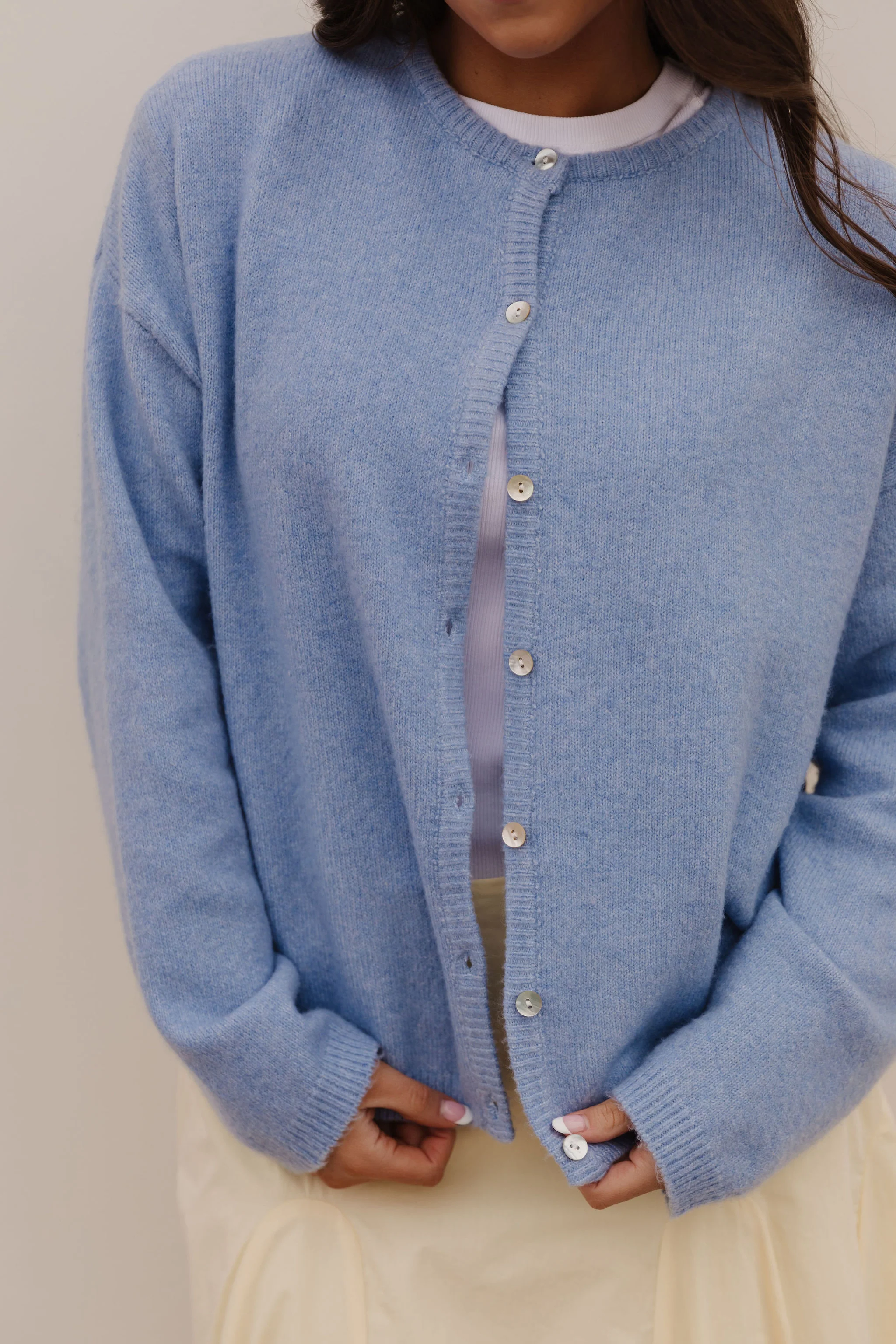 THE AURORA SWEATER CARDIGAN IN SKY BLUE - Payfeveri