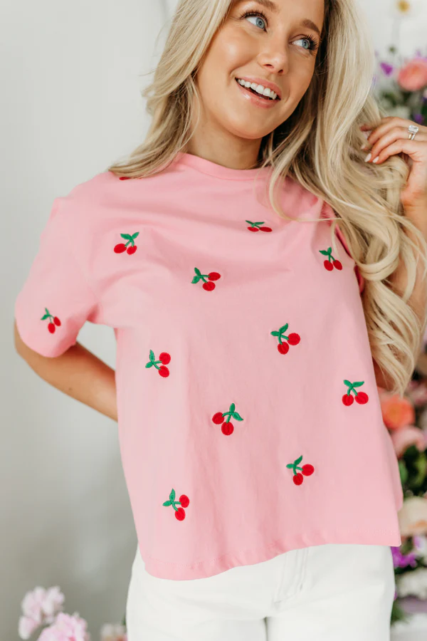 THE NOEMI CHERRY TOP IN PINK - Payfeveri