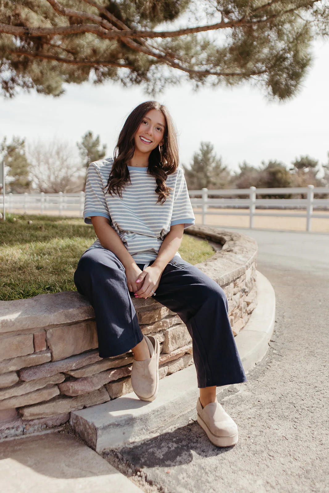 THE ALDEN STRIPED TOP IN SKY BLUE - Payfeveri