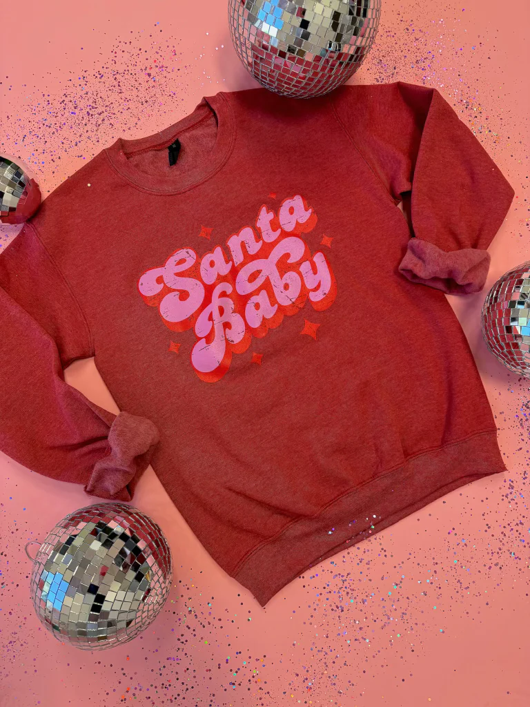 THE SANTA BABY PULLOVER IN RED BY PINK DESERT - Payfeveri