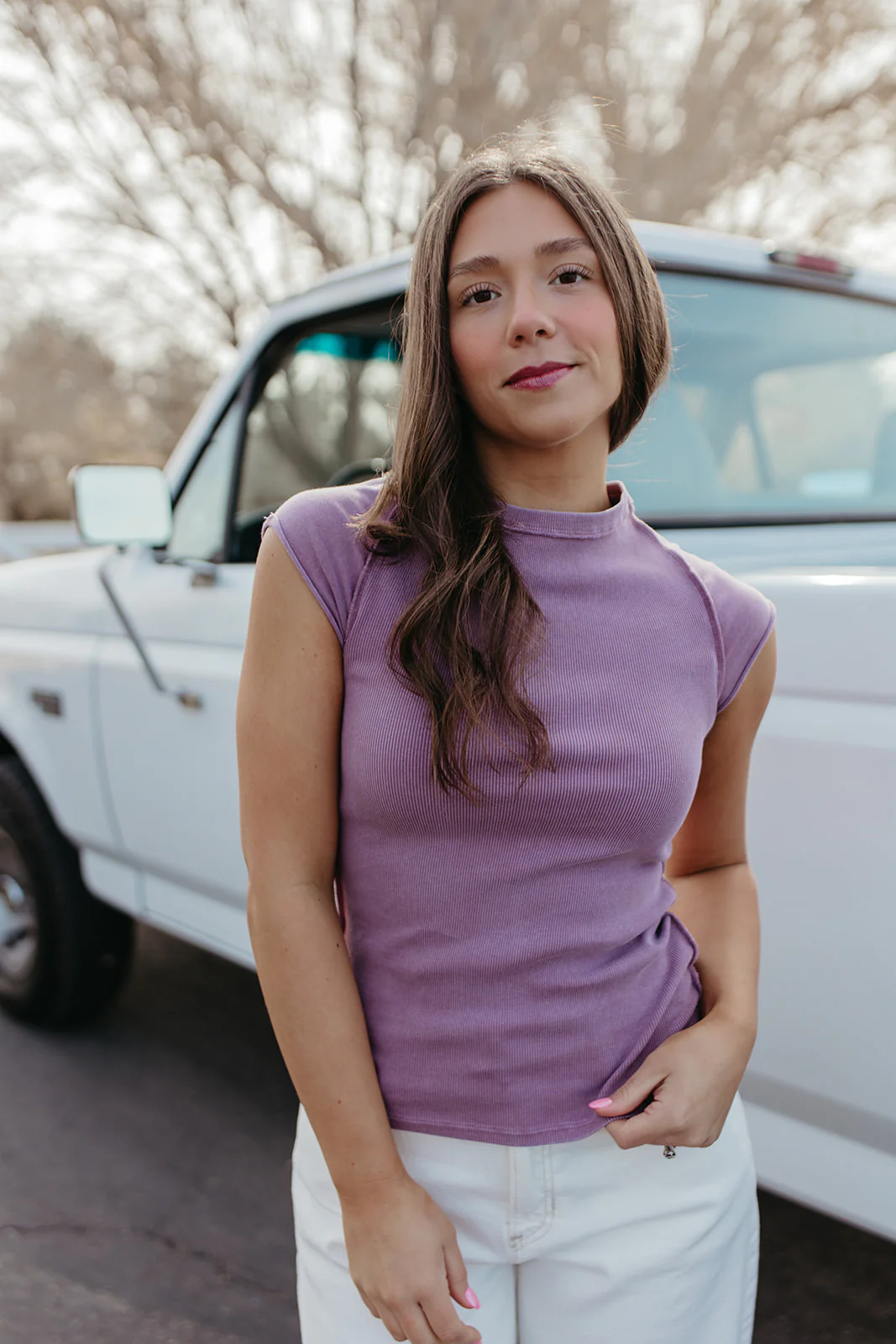 FREE PEOPLE EVER HAD TEE IN ORCHID HUSH - Payfeveri