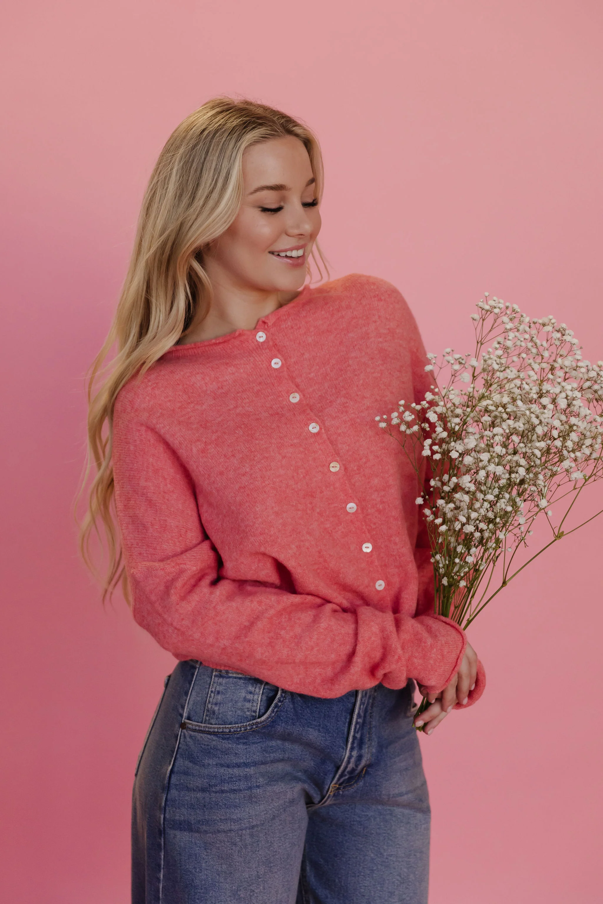 THE CAMPBELL CARDIGAN IN PEACH - Payfeveri
