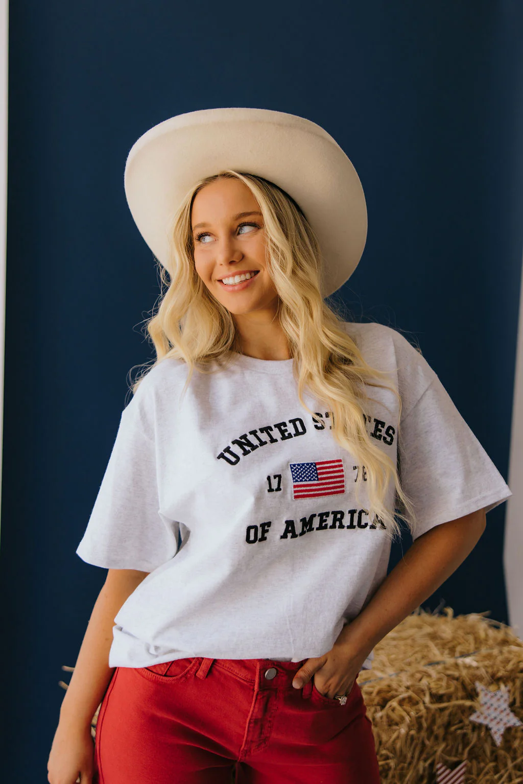 THE BOSTON USA OVERSIZED TEE IN HEATHER GREY - Payfeveri