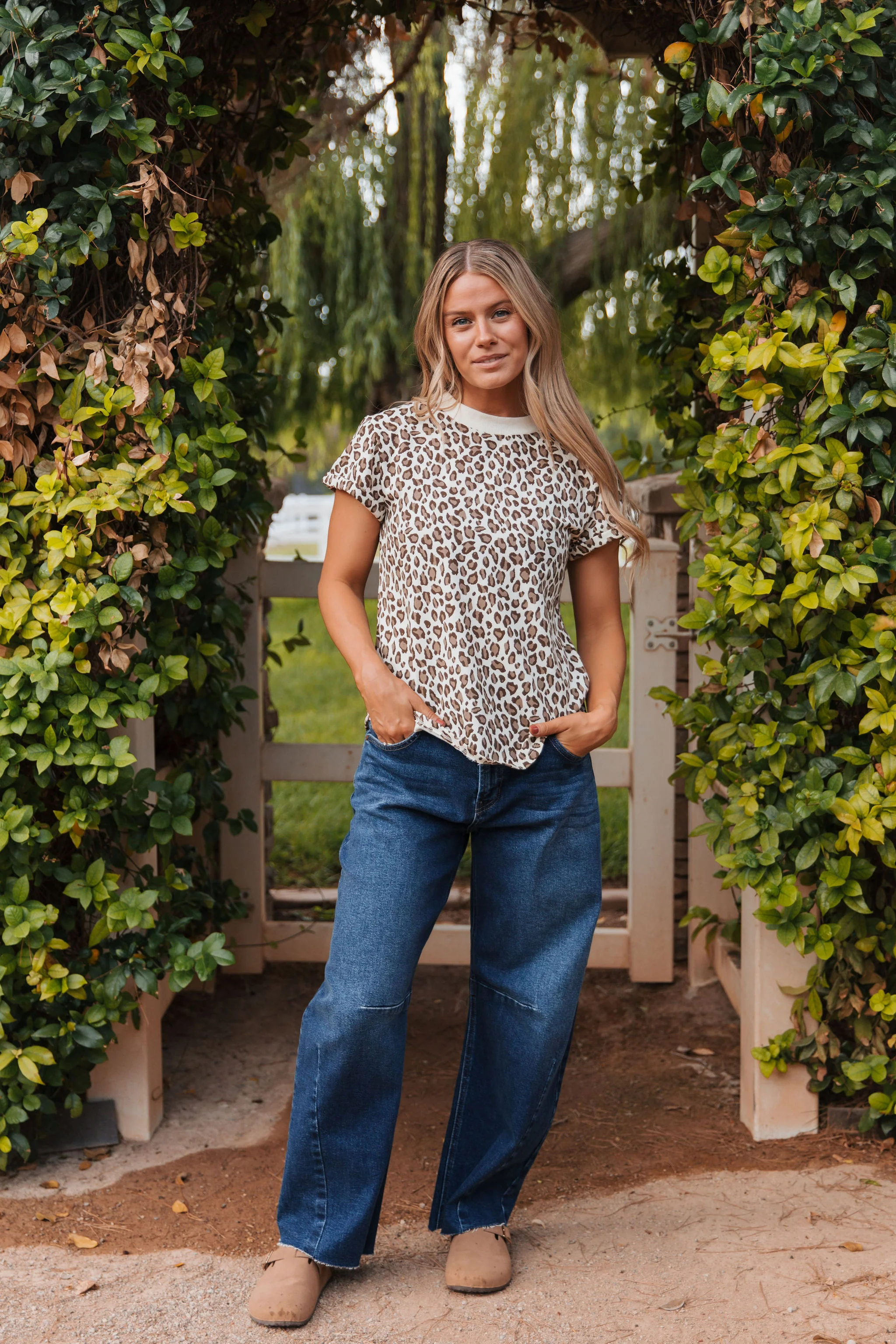 THE REBECCA ANIMAL PRINT TOP IN CREAM - Payfeveri