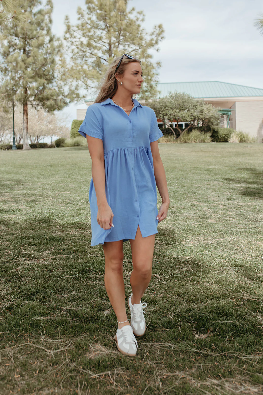 THE HEIDI DRESS IN SOFT CHAMBRAY - Payfeveri