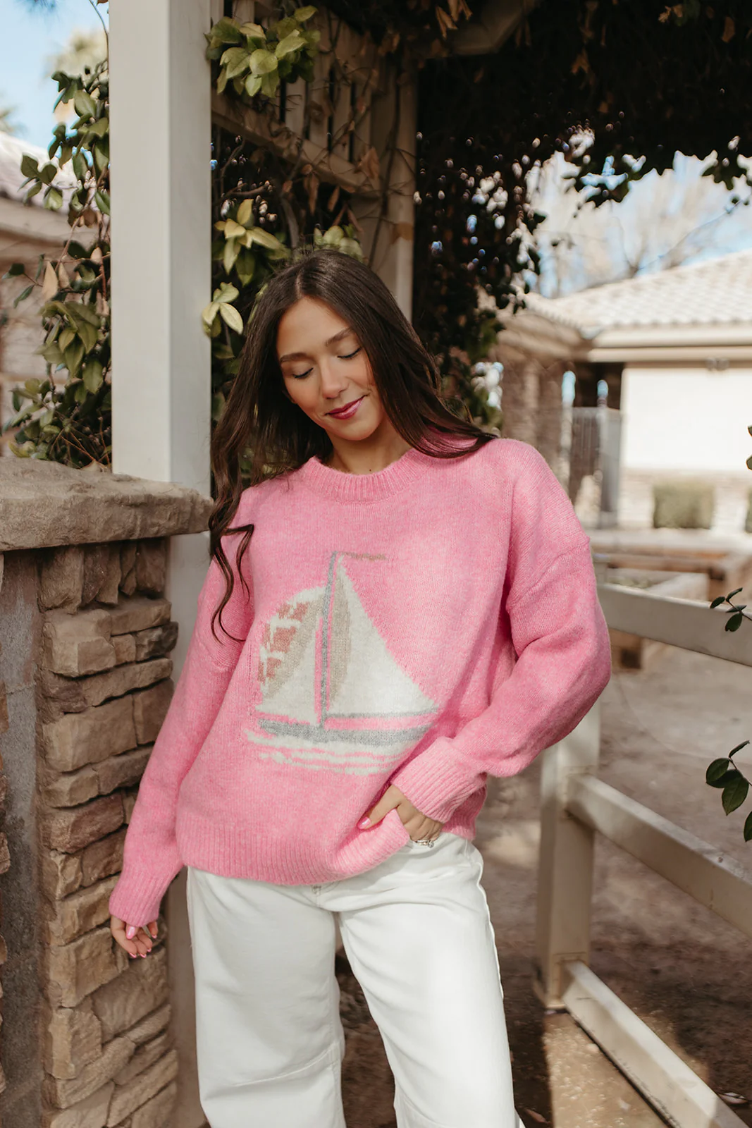 THE SET SAIL SWEATER IN PINK - Payfeveri
