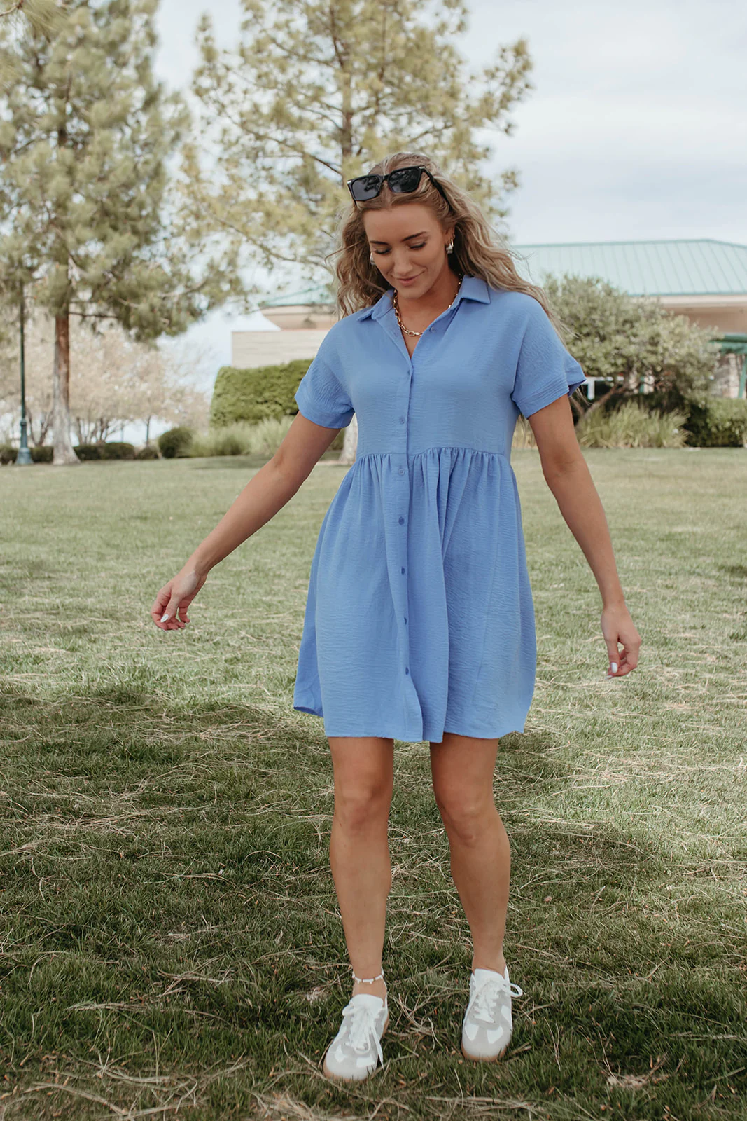 THE HEIDI DRESS IN SOFT CHAMBRAY - Payfeveri