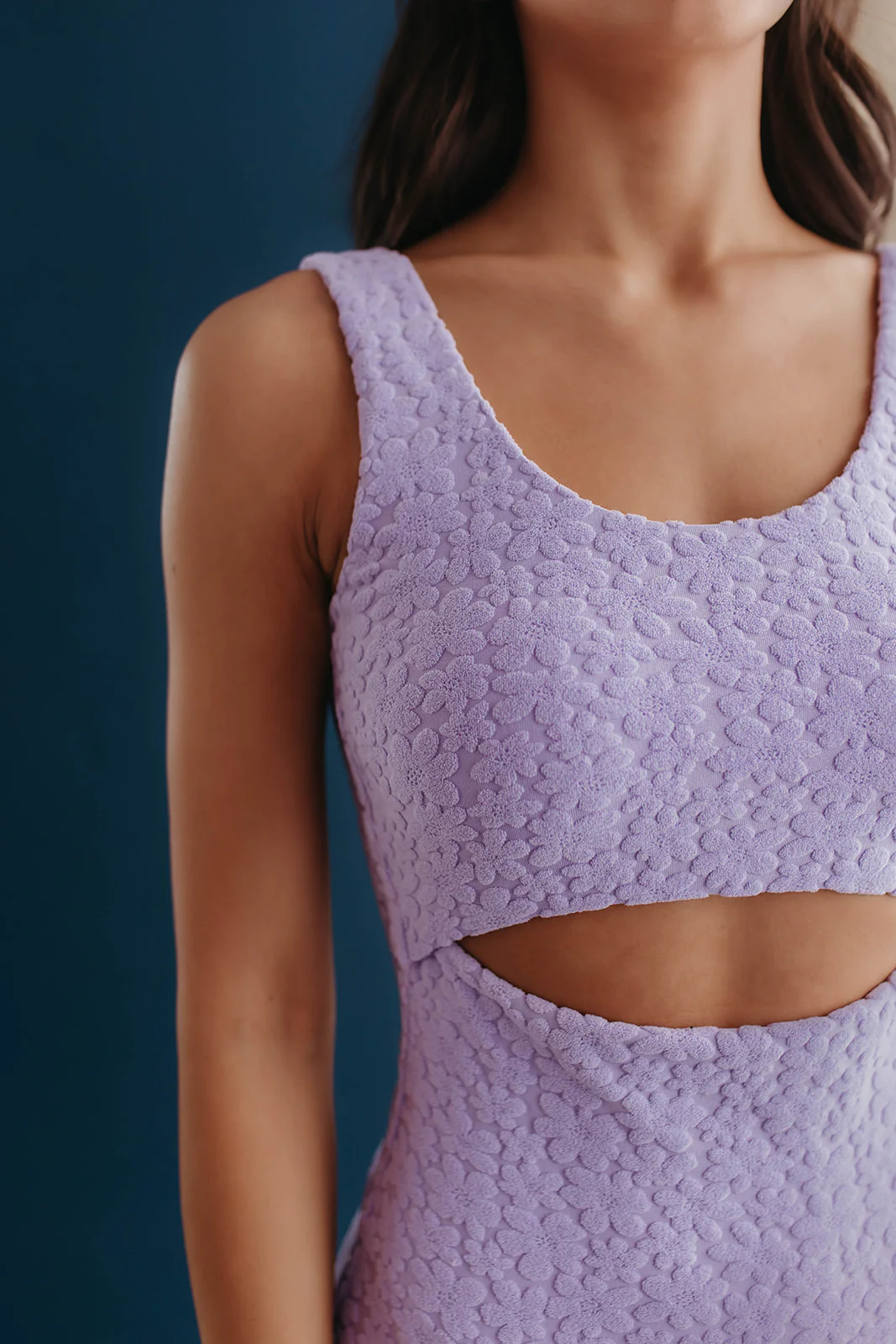 CALLIE CUT OUT ONE PIECE IN LAVENDER BLOOM BY PINK DESERT - Payfeveri