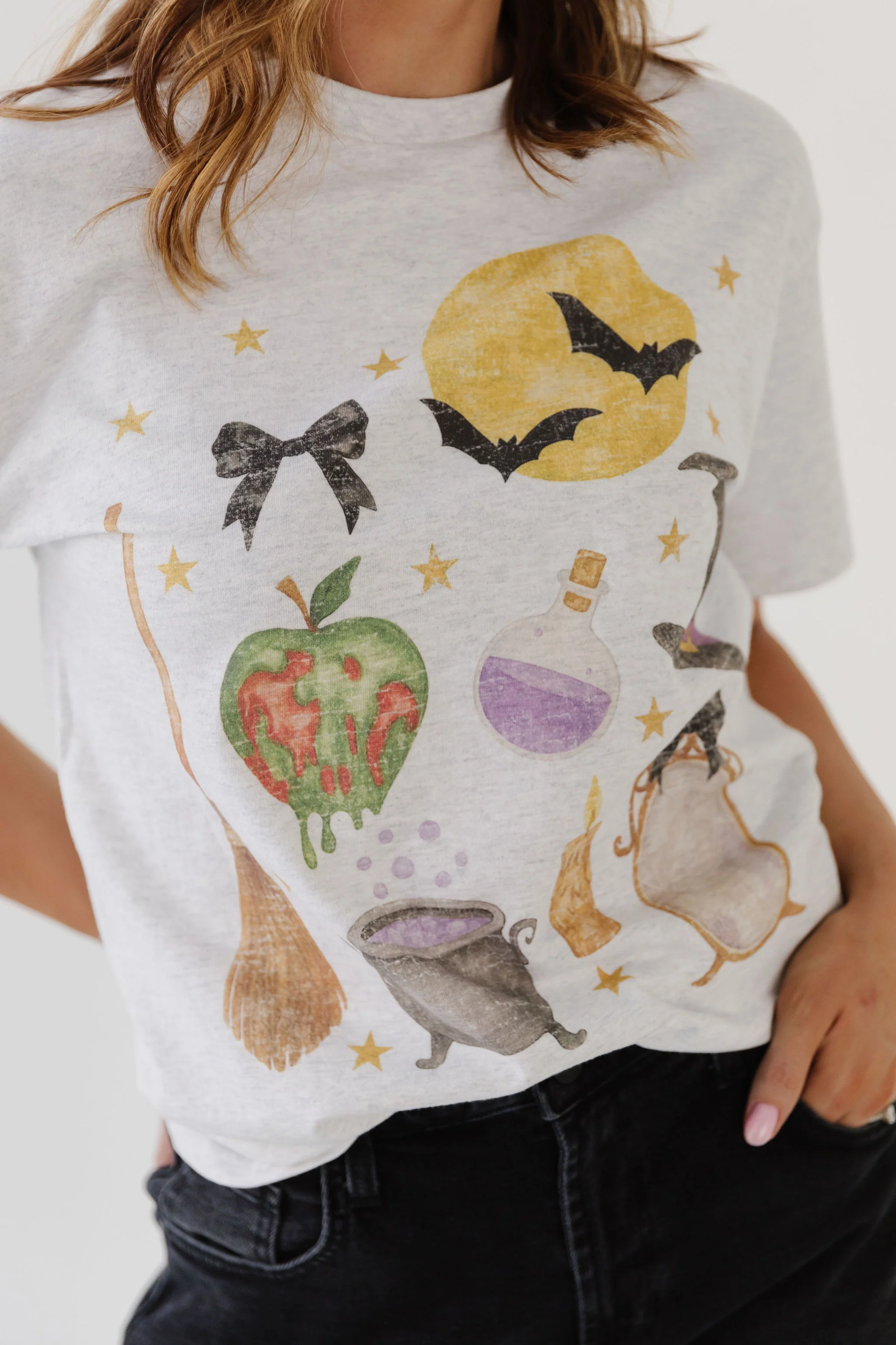 THE HALLOWEEN SPOOKY COLLAGE TEE GRAY - Payfeveri