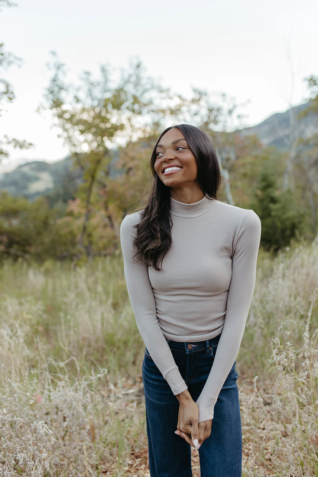 THE RICKIE RUCHED TURTLE NECK IN TAUPE - Payfeveri
