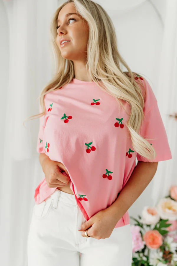 THE NOEMI CHERRY TOP IN PINK - Payfeveri