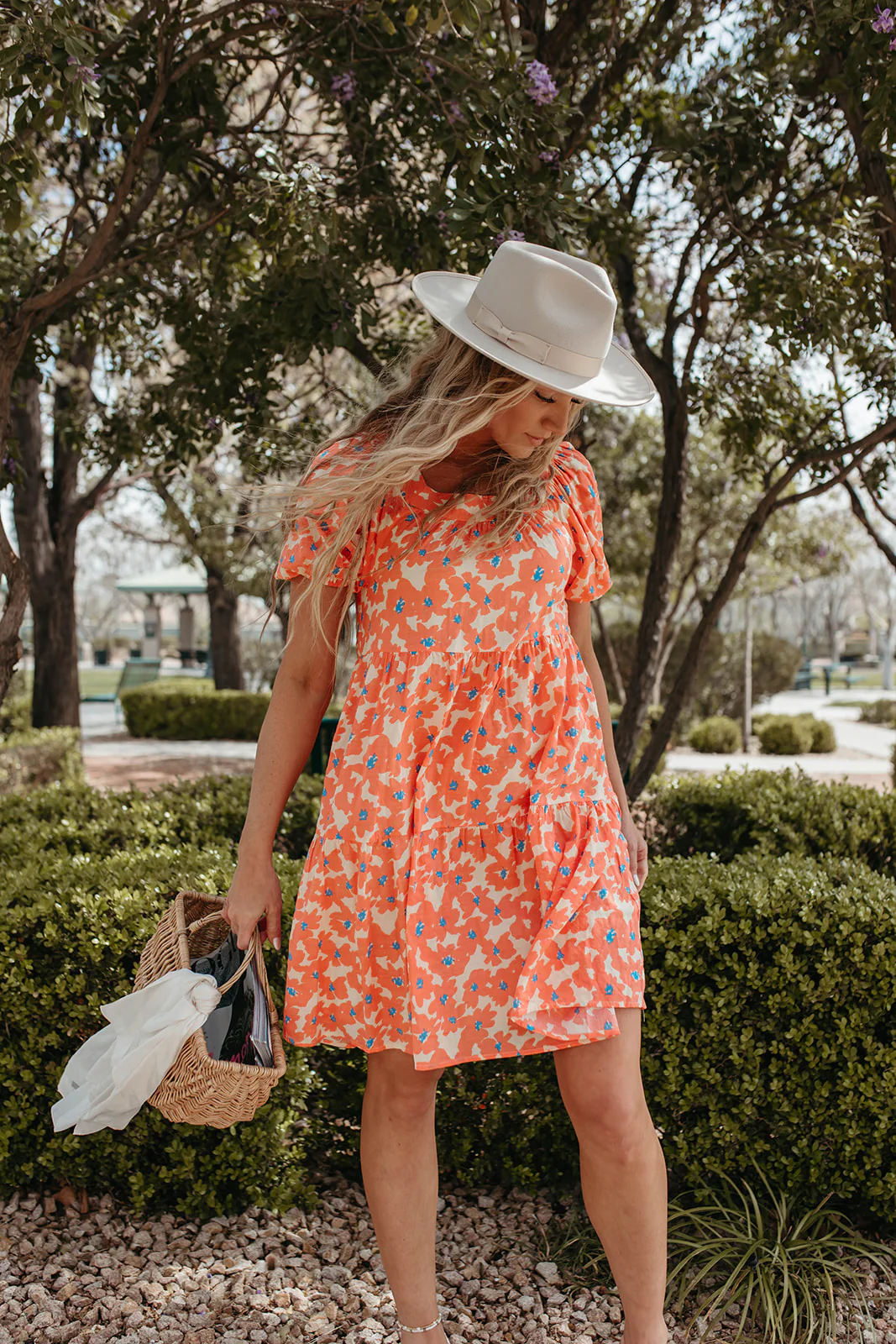 THE CALLA ORANGE FLORAL TIERED DRESS - Payfeveri