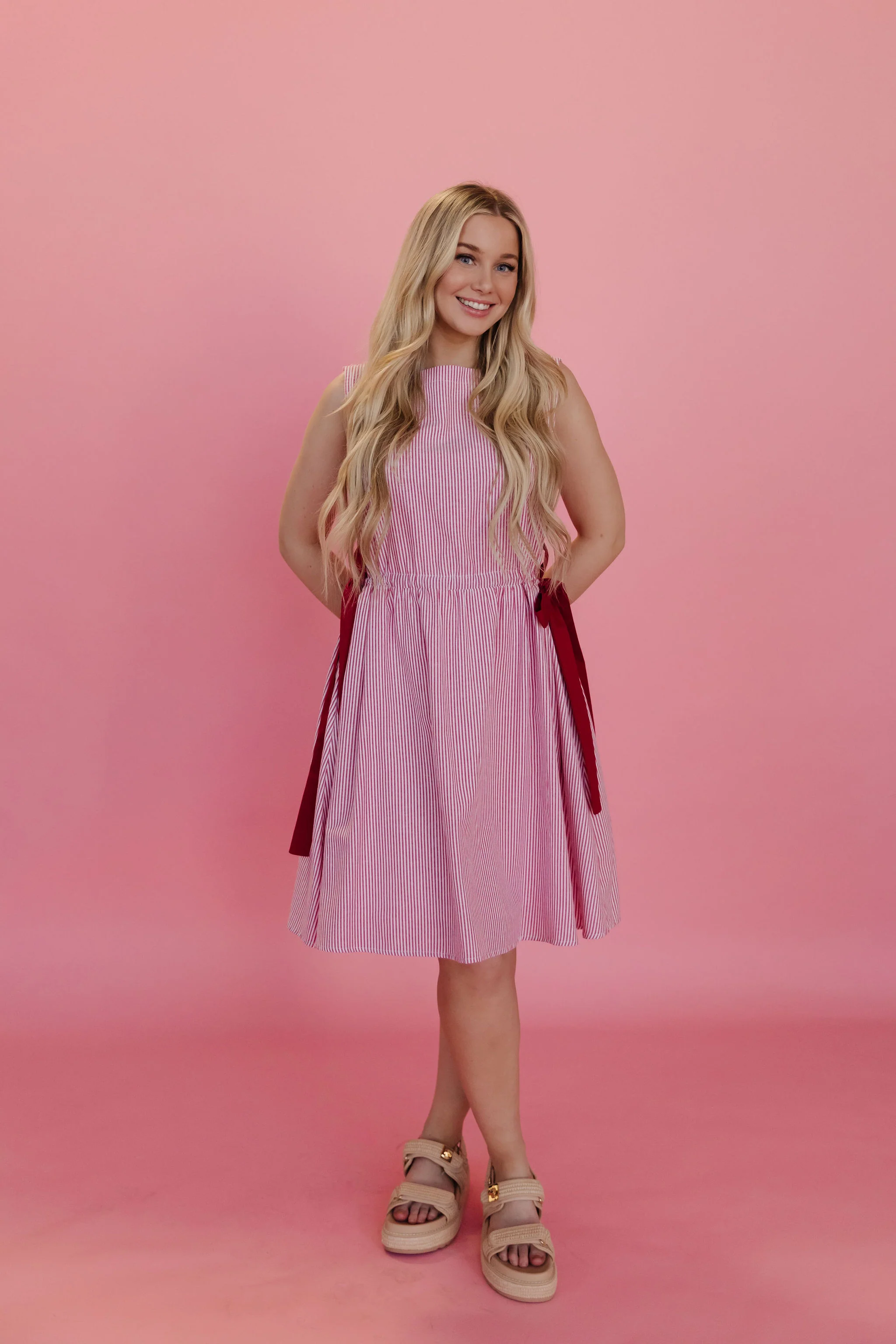 THE NANTUCKET DRESS IN RED STRIPE - Payfeveri