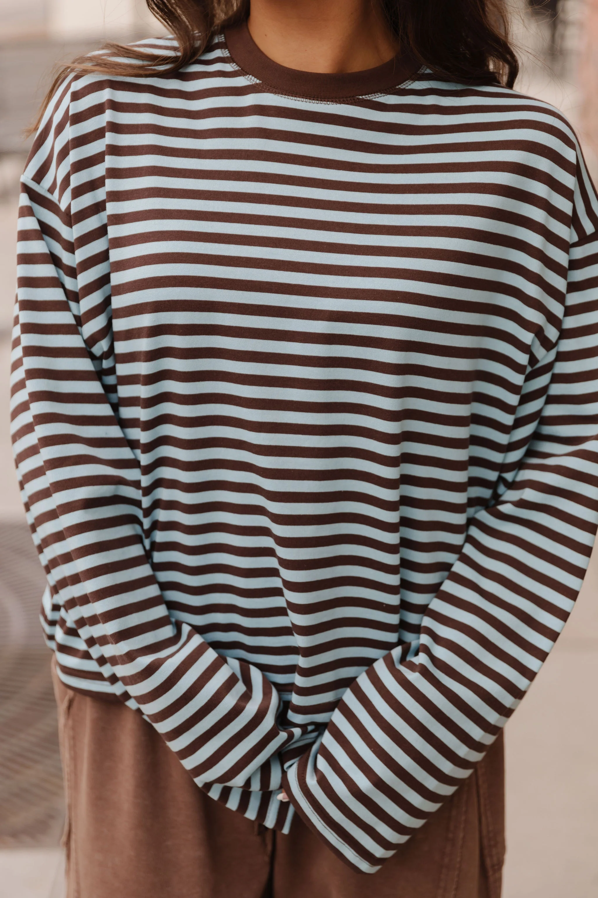 THE NEHEMIA STRIPED TOP IN SKY BLUE - Payfeveri