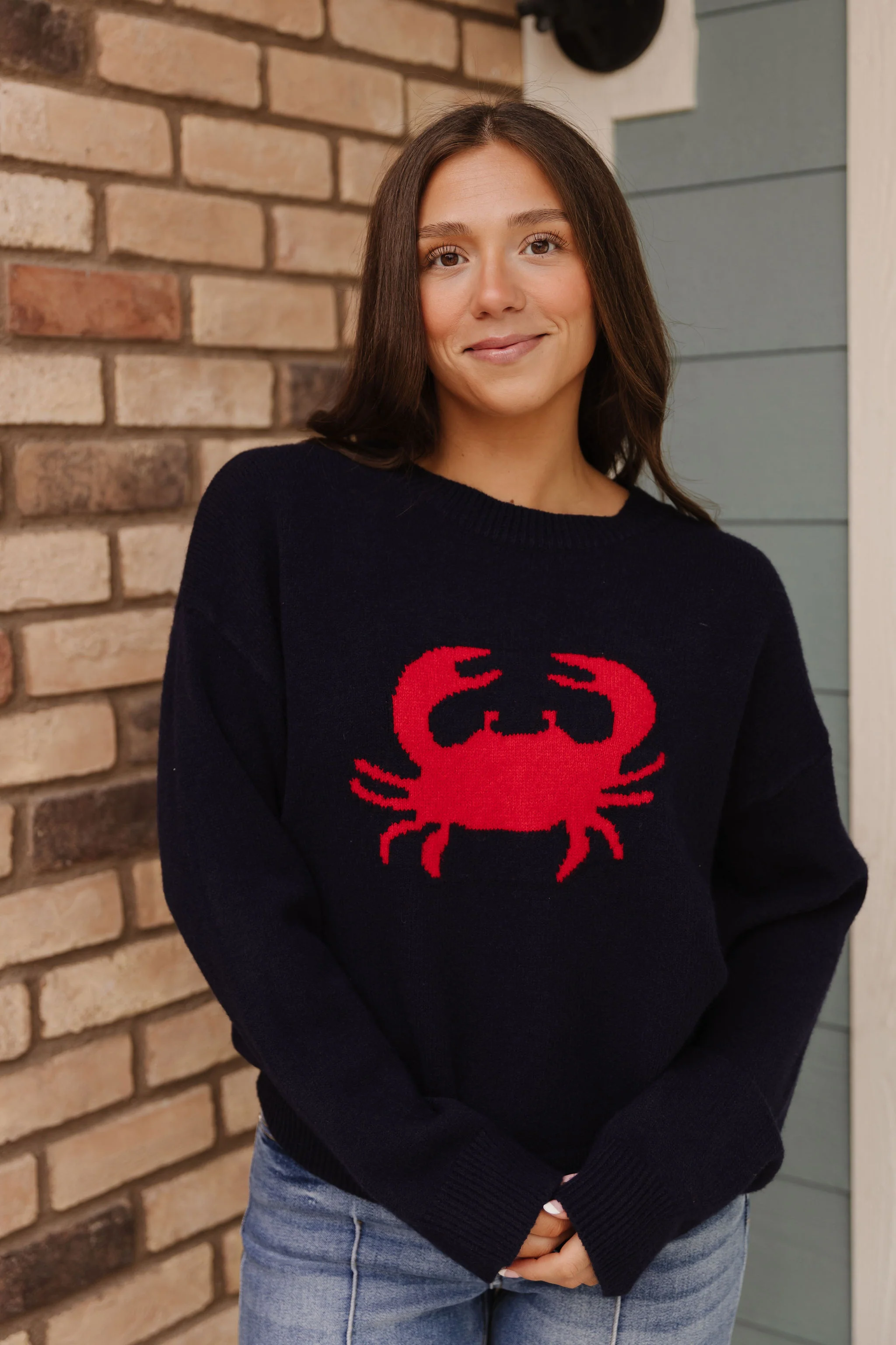 THE SALTY CRAB SWEATER IN NAVY - Payfeveri