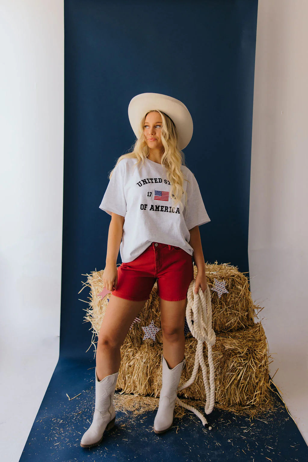 THE BOSTON USA OVERSIZED TEE IN HEATHER GREY - Payfeveri