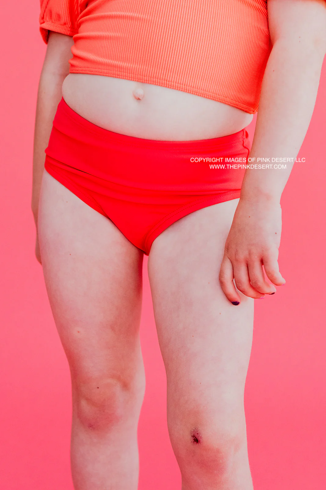 GIRLS SWIM BOTTOM IN BISOU RASPBERRY BY PINK DESERT - Payfeveri