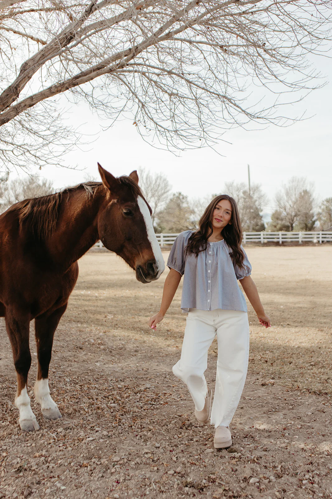 THE DAPHNE CHECKERED TOP IN BLUE - Payfeveri