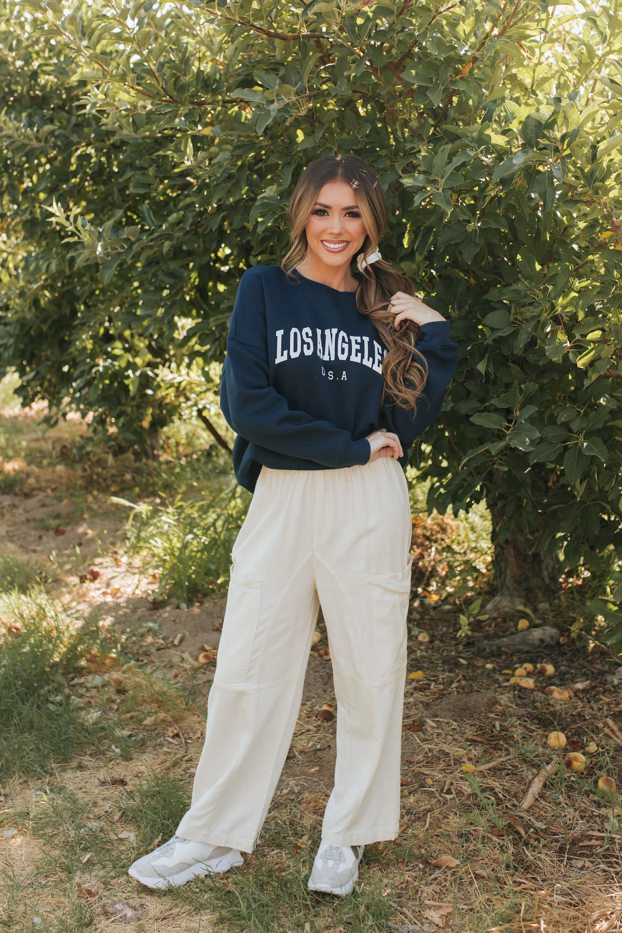THE MINDIE SLOUCHY LINEN PANTS IN CREAM - Payfeveri