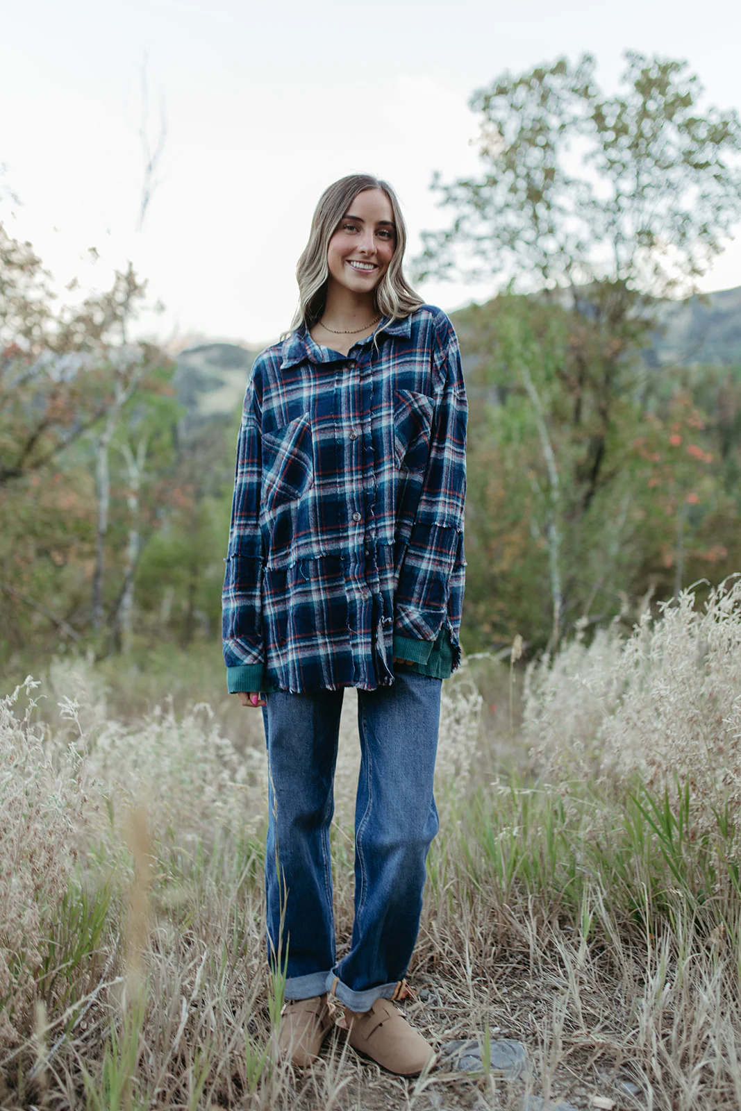 THE GEORGIA FLANNEL SHACKET IN NAVY - Payfeveri